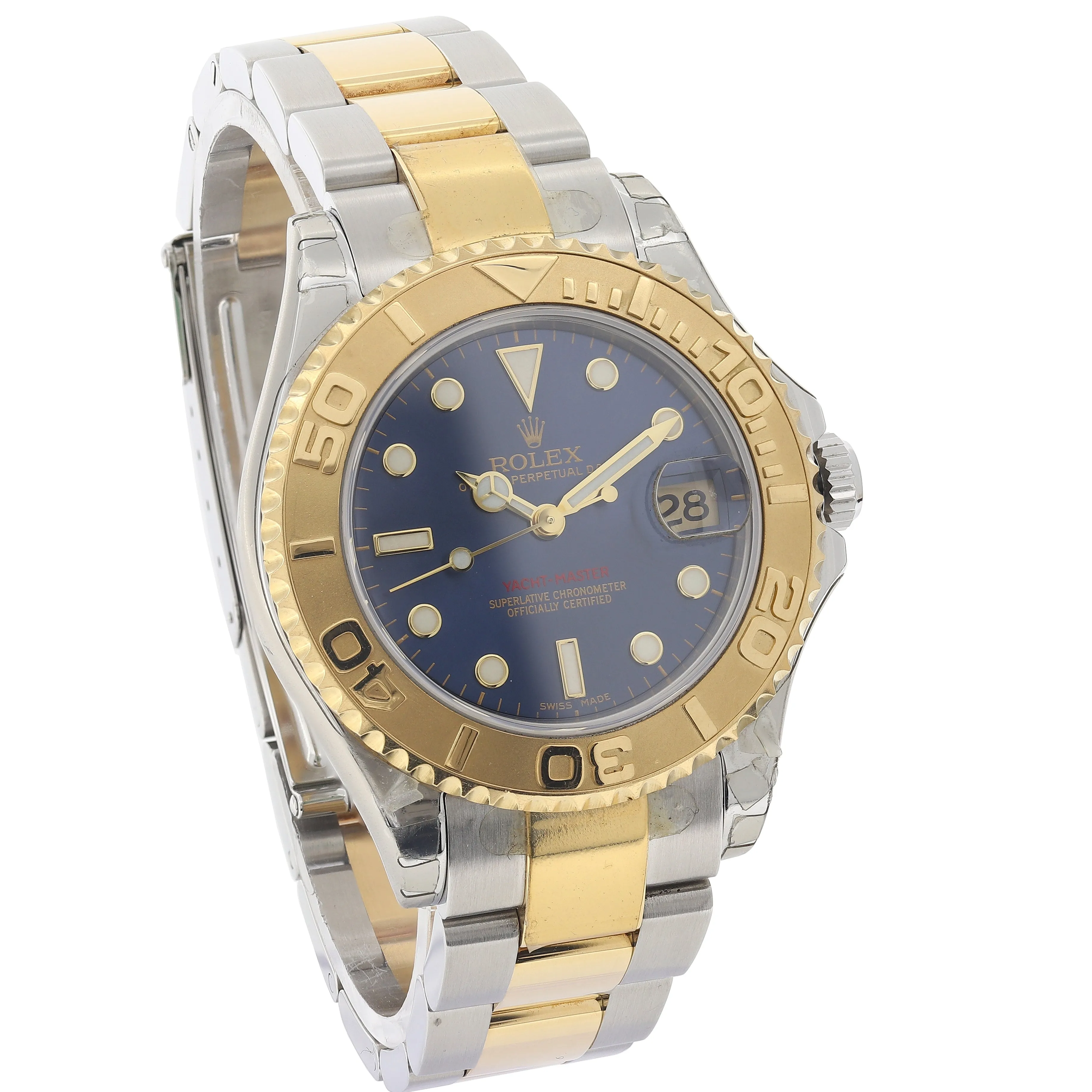 Rolex Yacht-Master 168623 Midsize 2005 Papers Mint 18k Yellow Gold & Steel 35 mm