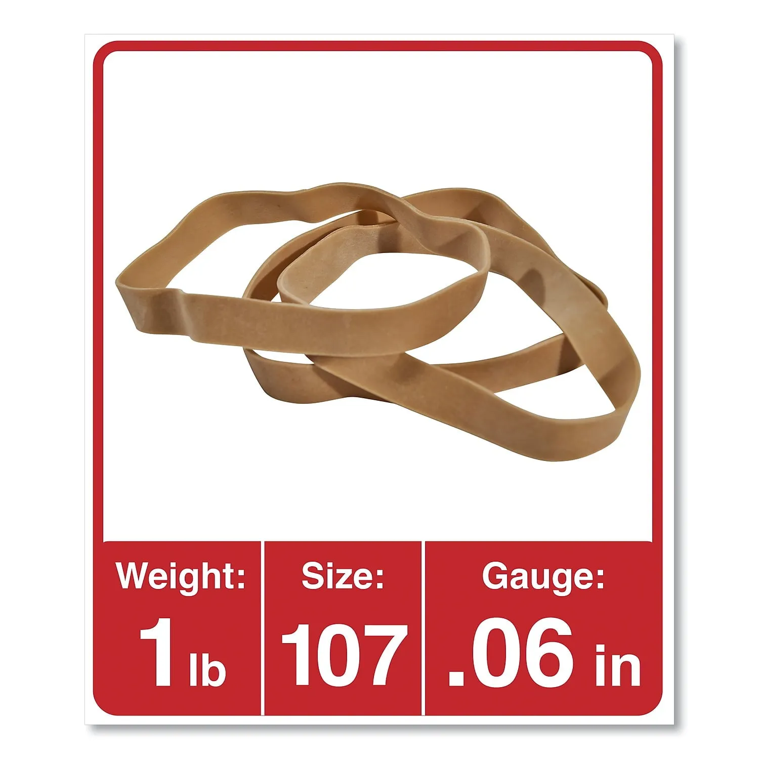 Rubber Bands Size 107 7 X 5/8 40 Bands/1Lb (40/Pack)