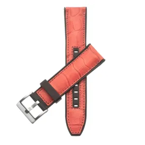 Rubber Pink Alligator Watch Band