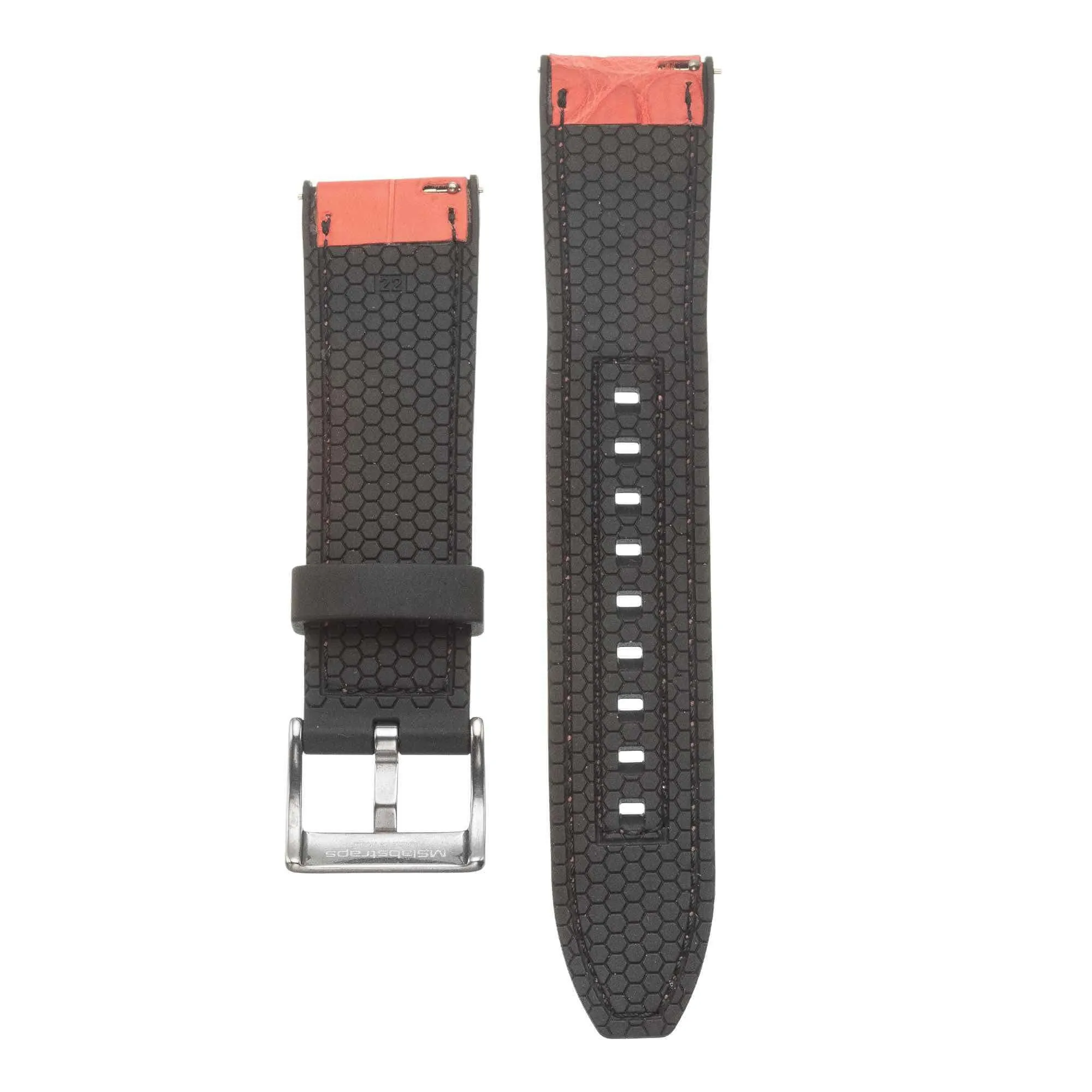 Rubber Pink Alligator Watch Band