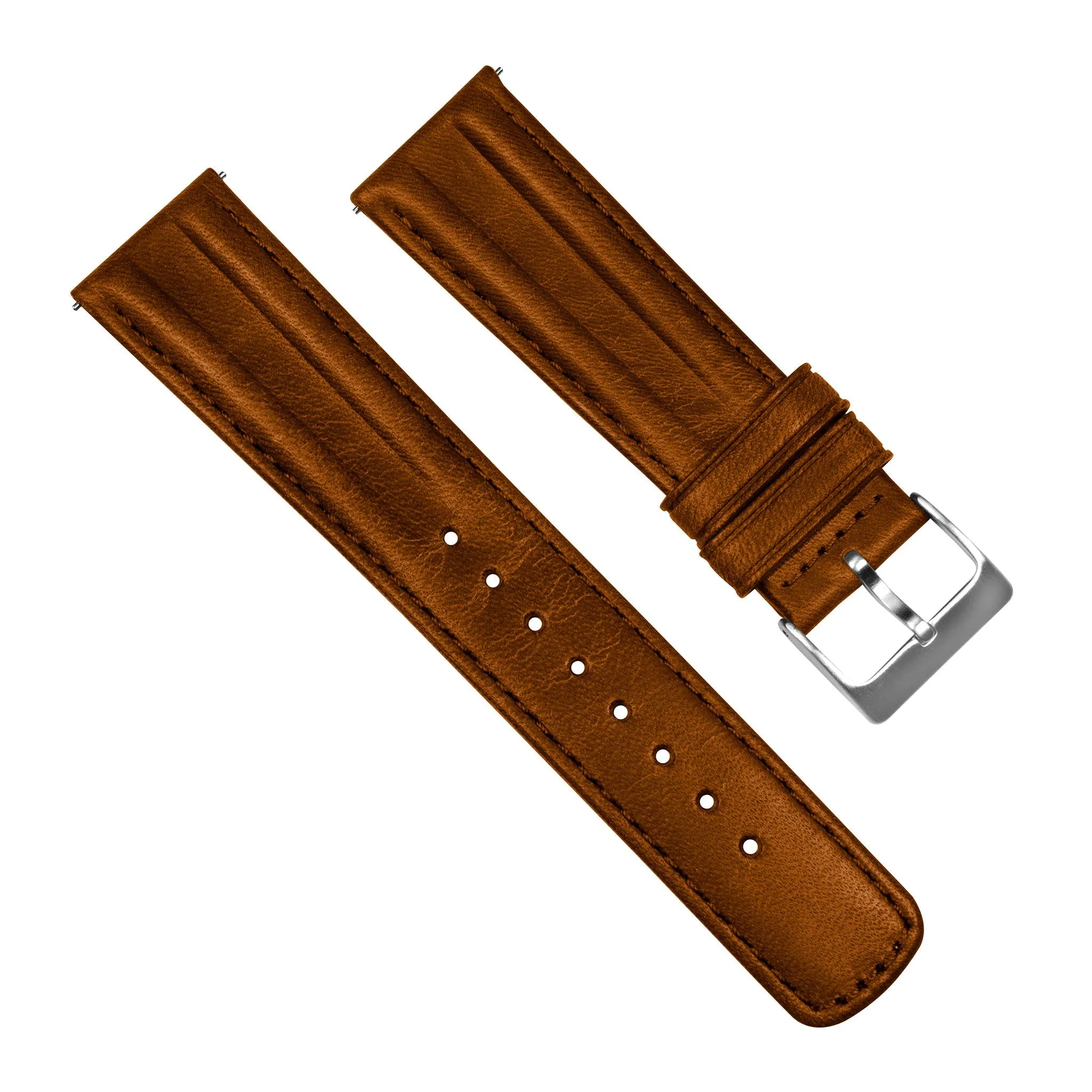 Samsung Galaxy Watch Active 2 Classic Horween Leather Caramel Brown Watch Band