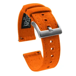 Samsung Galaxy Watch Active 2 Pumpkin Orange Canvas Watch Band