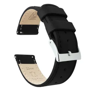 Samsung Galaxy Watch Active Black Leather Stitching Watch Band