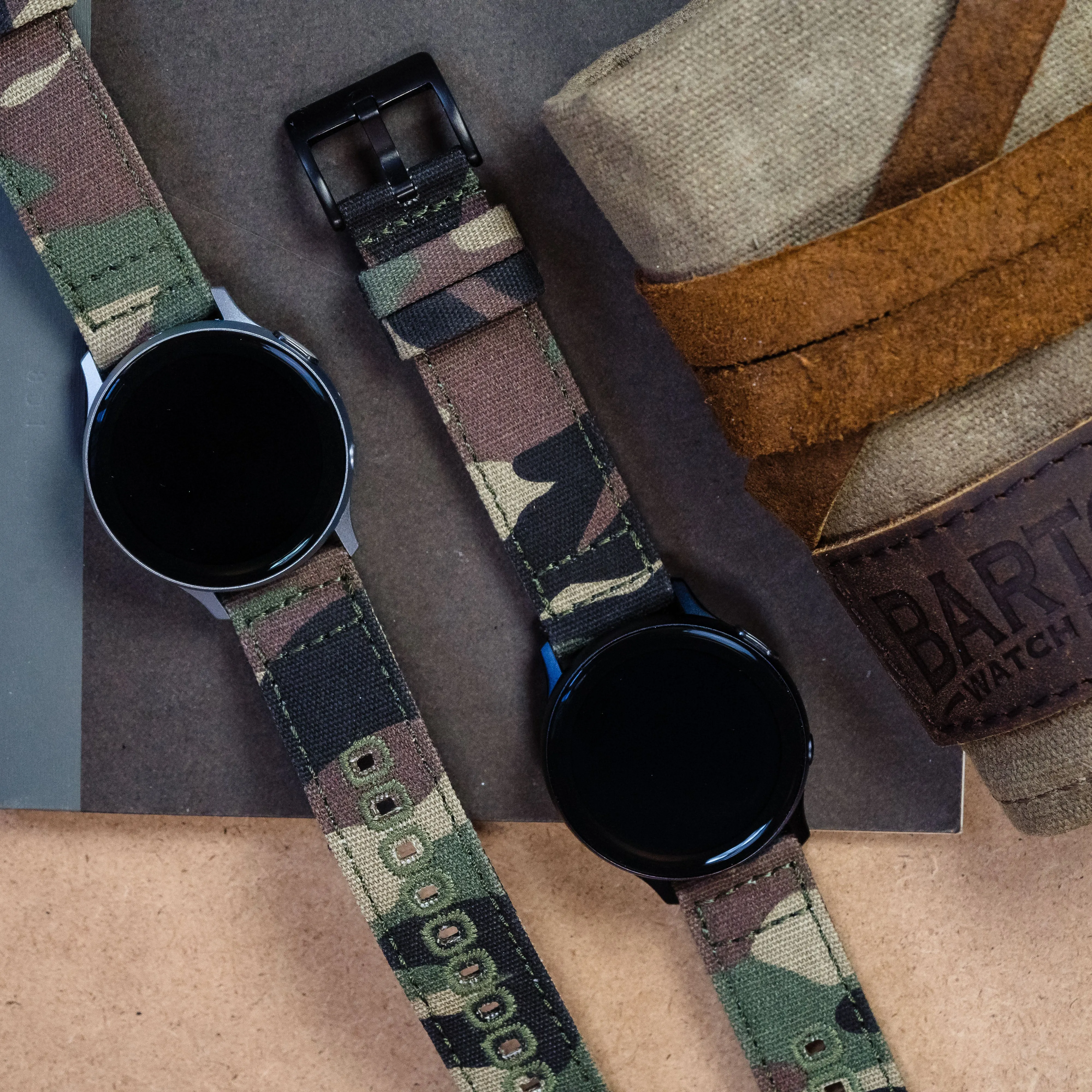 Samsung Galaxy Watch Active Camouflage Canvas Watch Band