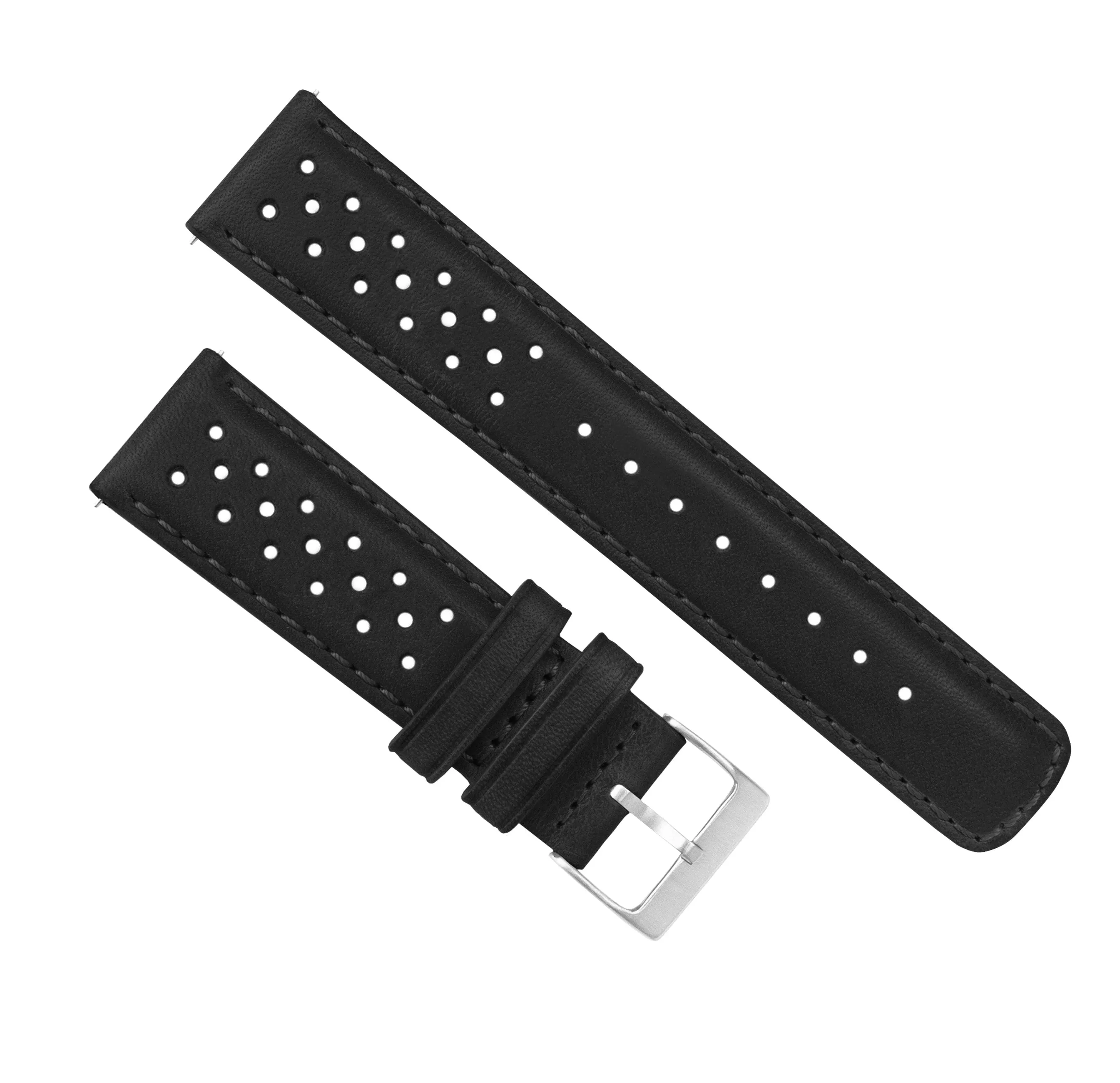 Samsung Galaxy Watch Active Racing Horween Leather Black Watch Band