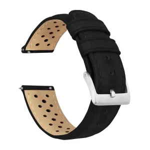 Samsung Galaxy Watch Active Racing Horween Leather Black Watch Band