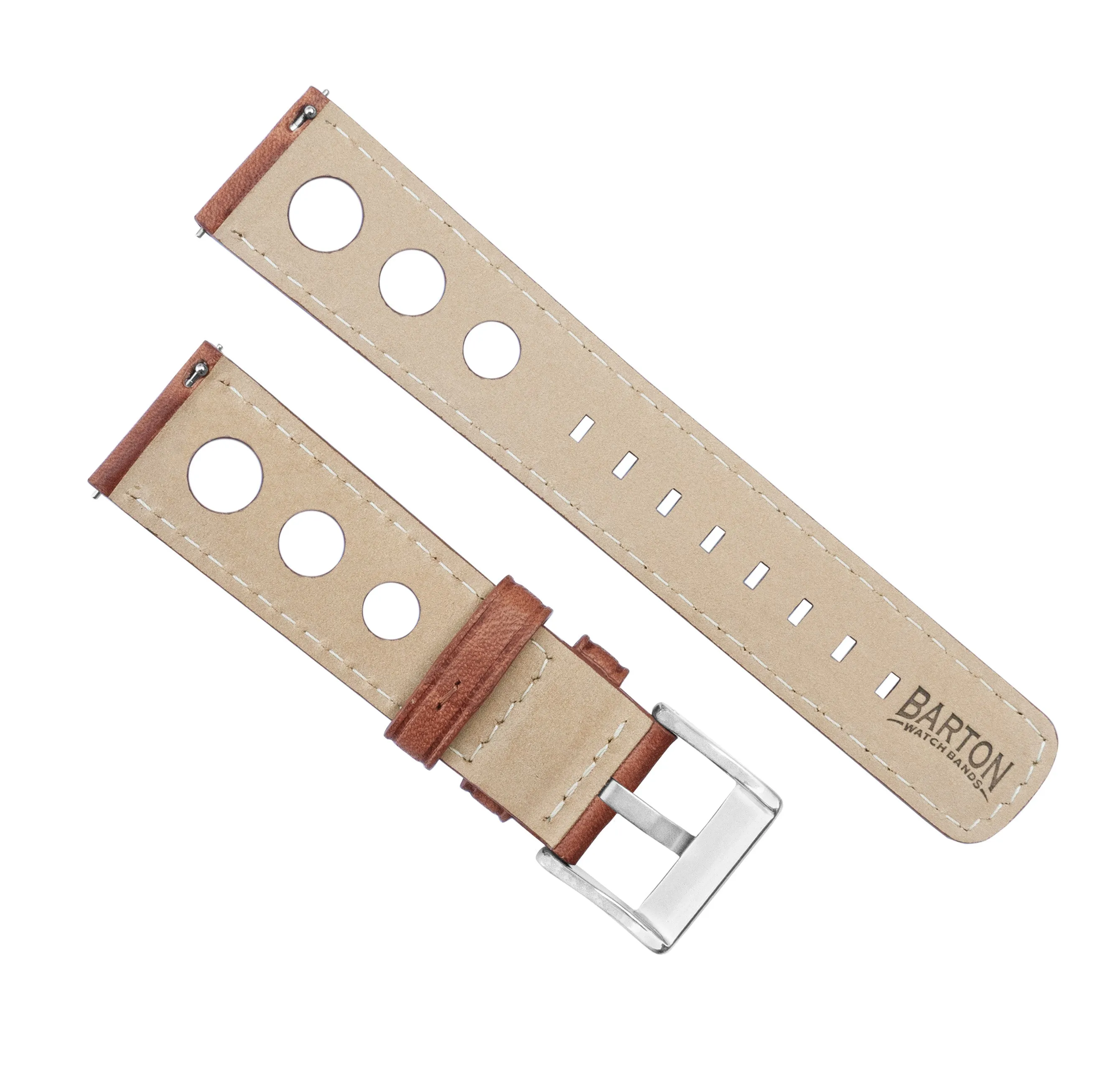 Samsung Galaxy Watch Rally Horween Leather Caramel Brown Watch Band
