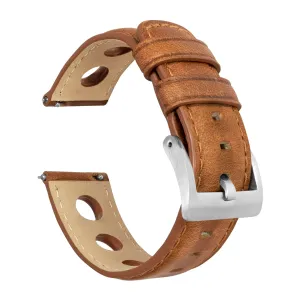 Samsung Galaxy Watch Rally Horween Leather Caramel Brown Watch Band