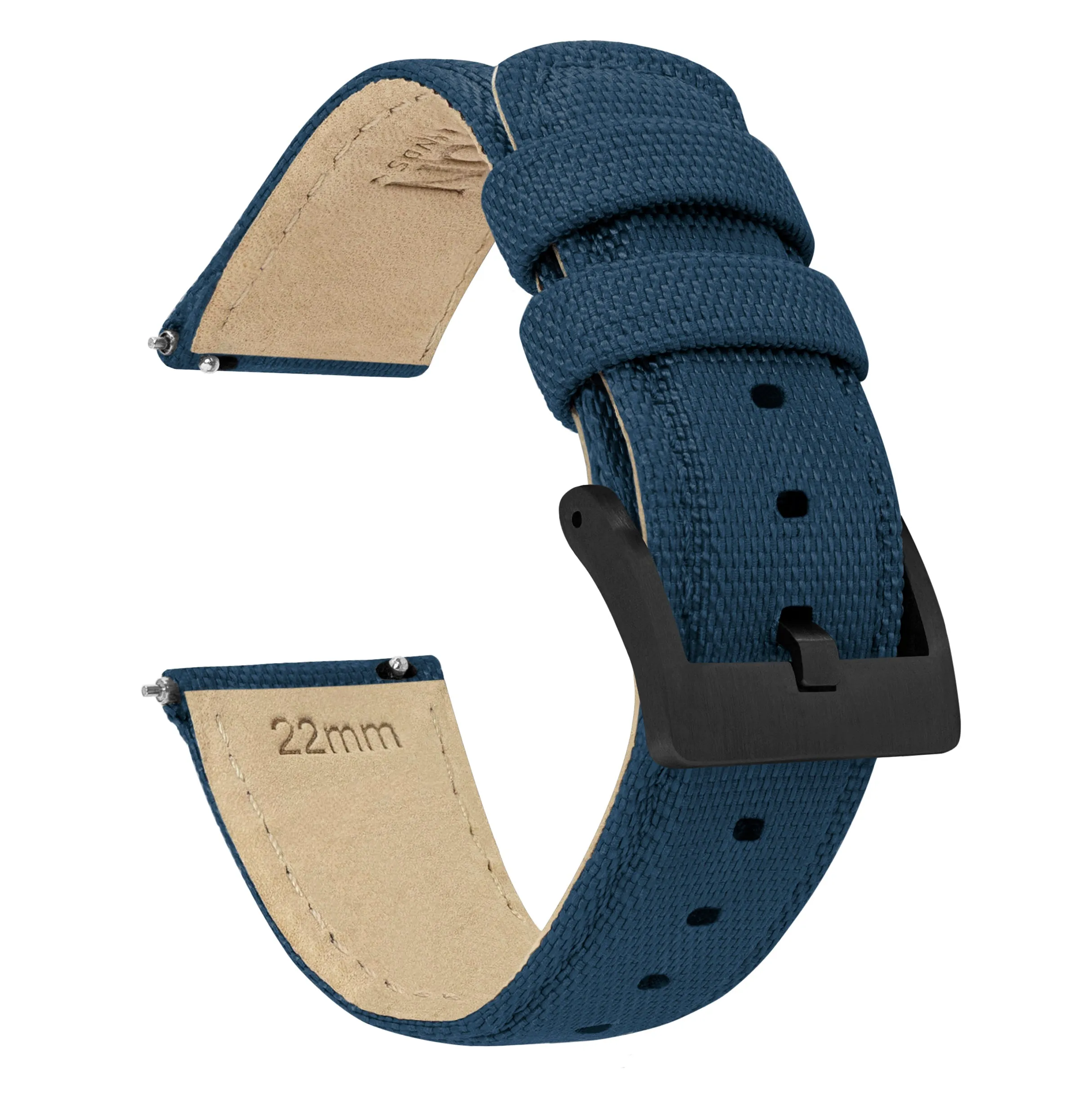 Samsung Galaxy Watch3 Sailcloth Quick Release Navy Blue Watch Band