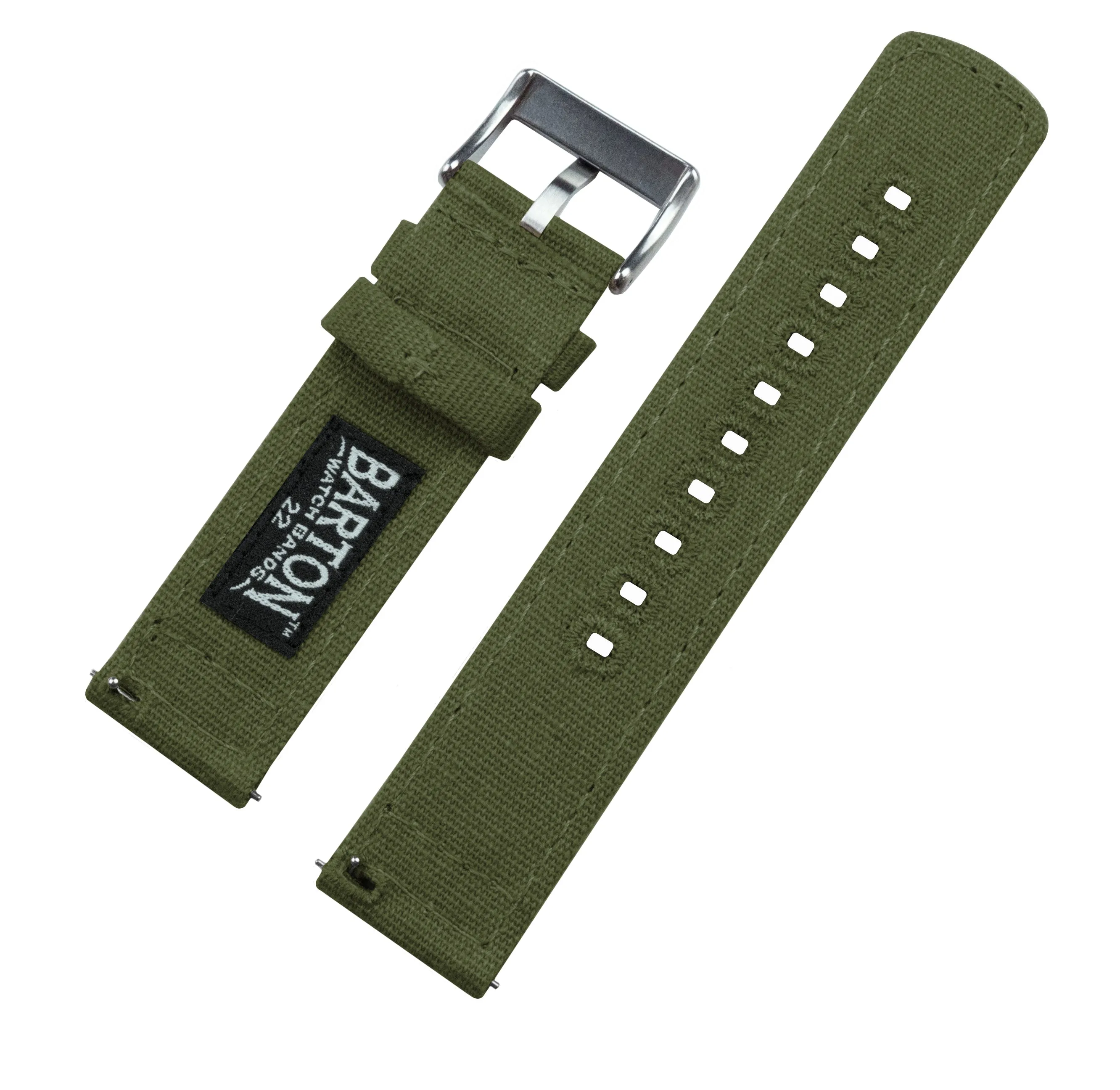 Samsung Galaxy Watch5 Army Green Canvas Watch Band
