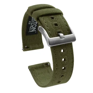 Samsung Galaxy Watch5 Army Green Canvas Watch Band