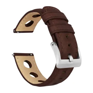 Samsung Galaxy Watch5 Rally Horween Leather Chocolate Brown Watch Band