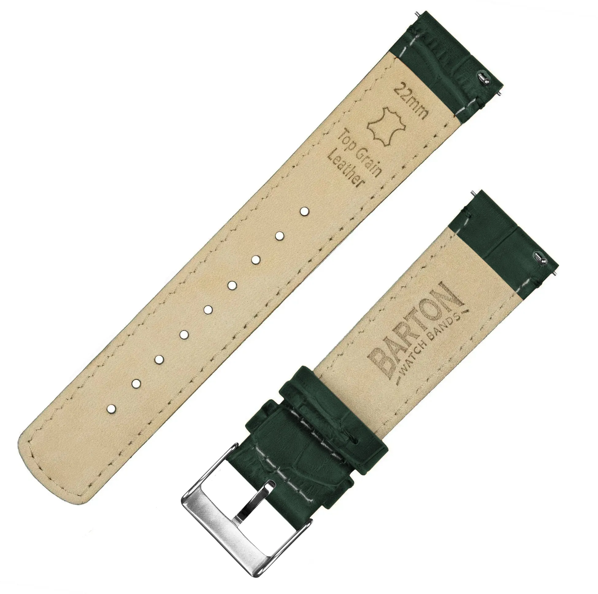 Samsung Galaxy Watch6 Forest Green Alligator Grain Leather Watch Band