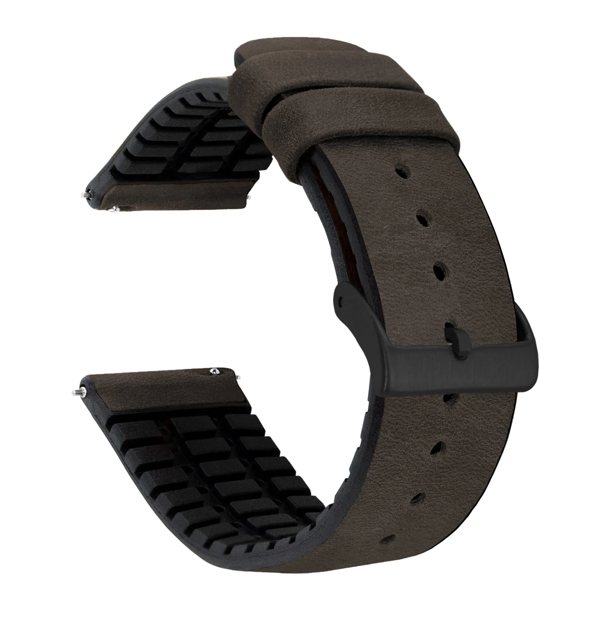 Samsung Galaxy Watch6 Leather And Rubber Hybrid Smoke Brown Watch Band