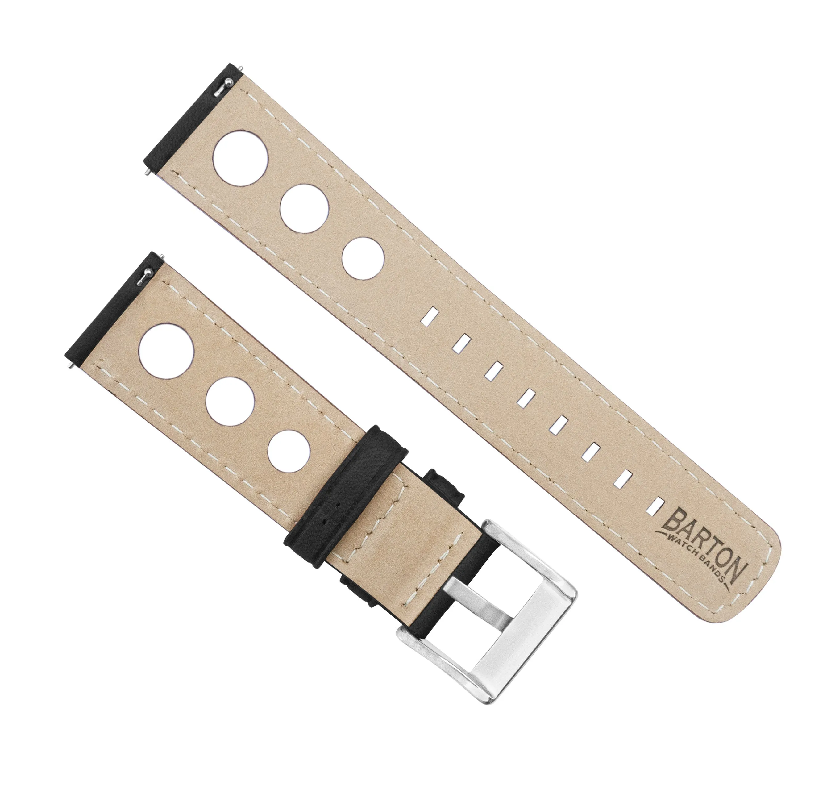 Samsung Galaxy Watch6 Rally Horween Leather Black Watch Band