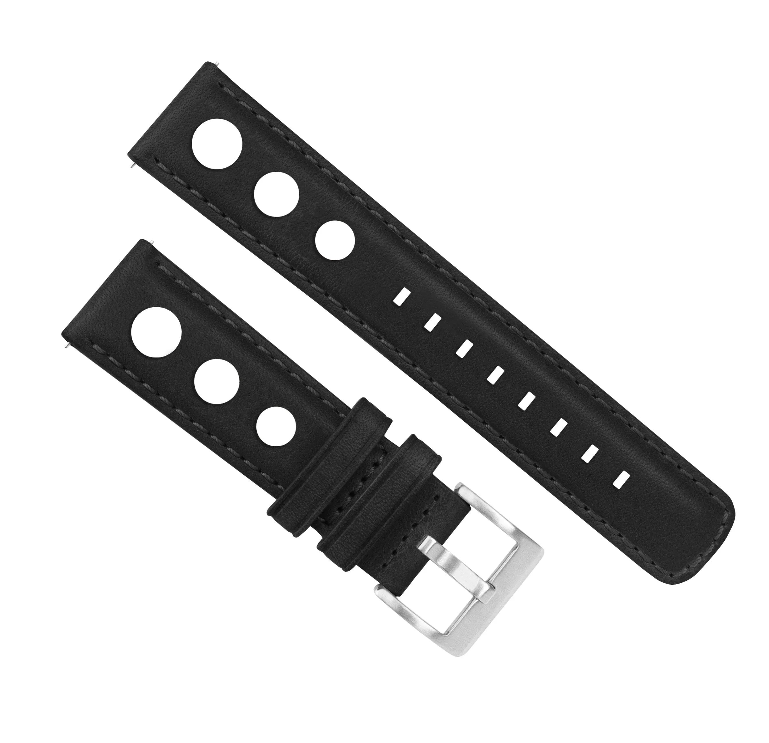 Samsung Galaxy Watch6 Rally Horween Leather Black Watch Band
