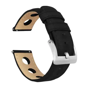 Samsung Galaxy Watch6 Rally Horween Leather Black Watch Band