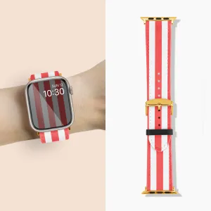 Scarlet Stripe - Apple Watch Band