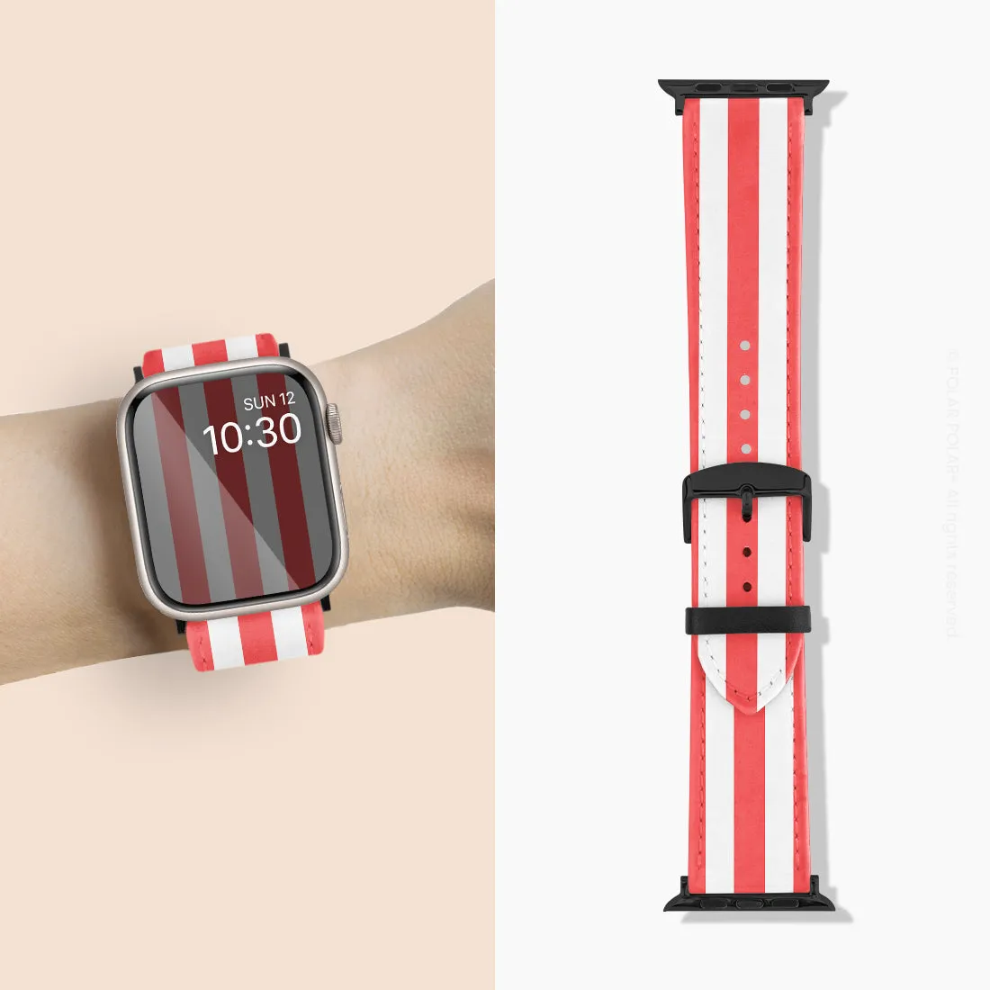 Scarlet Stripe - Apple Watch Band
