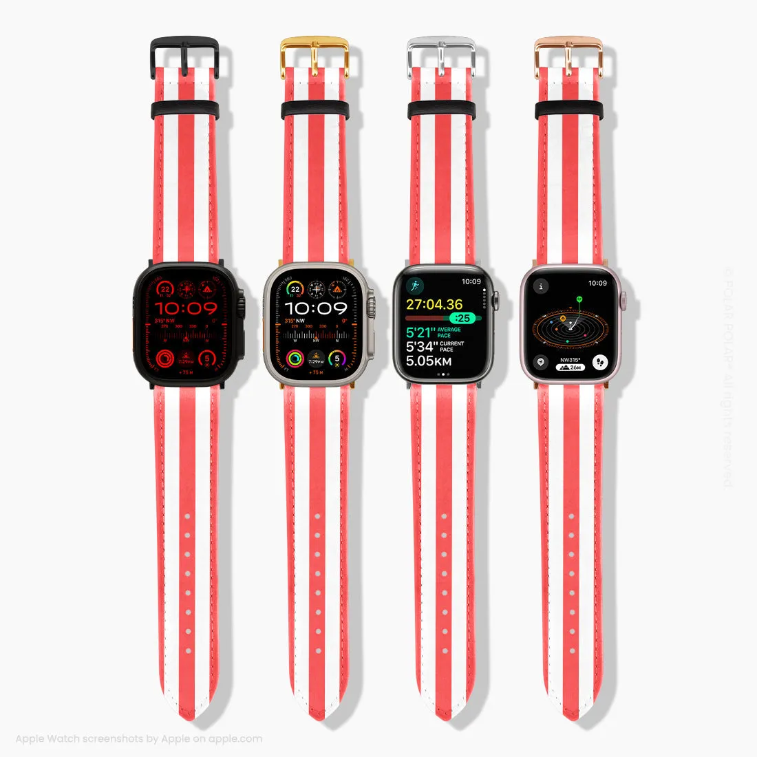 Scarlet Stripe - Apple Watch Band