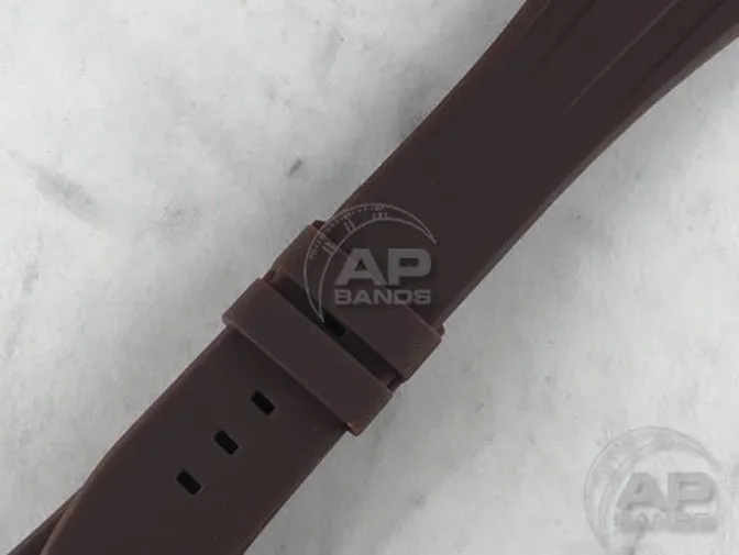 Scuta 100% Rubber Strap Brown For Audemars Piguet Royal Oak Offshore
