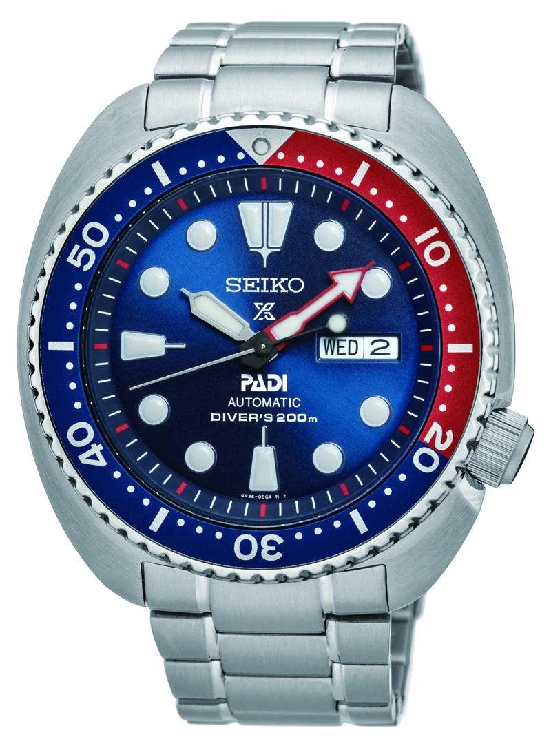 Seiko Prospex Automatic Diver Silvertone Blue Bezel Men's Watch SRPA21K1