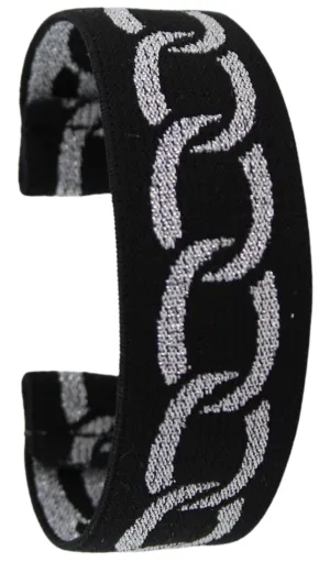 Silver Glitter Chain Elastic Watch Band