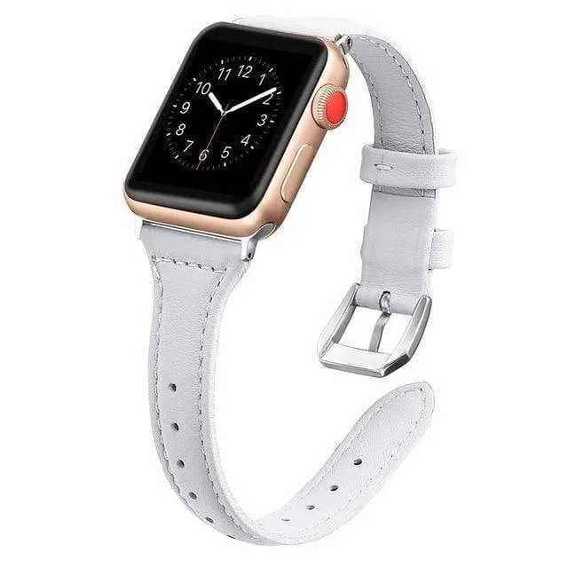 Slim Leather Watch Band