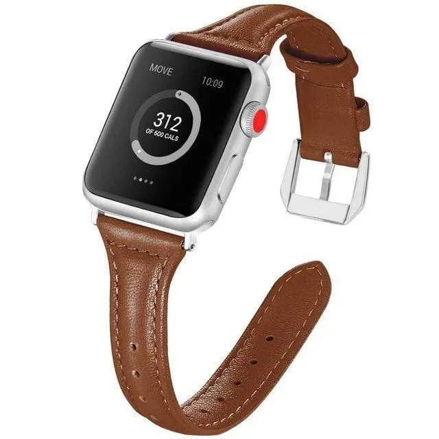 Slim Leather Watch Band