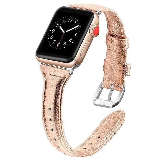 Slim Leather Watch Band