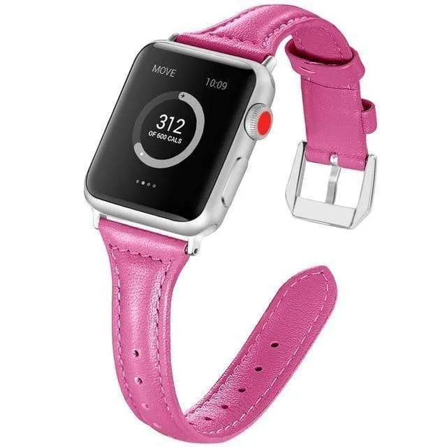 Slim Leather Watch Band