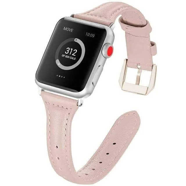 Slim Leather Watch Band