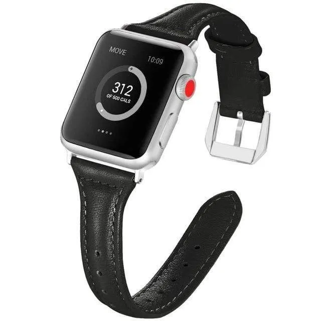 Slim Leather Watch Band