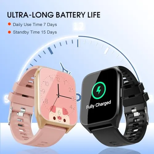 Smart Watch(Answer/Make Calls), 1.85" HD Touch Screen Fitness Watch with Sleep Heart Rate Monitor, 112 Sports Modes, IP68 Waterproof, Activity Trackers Compatible with Android iOS for Men Women