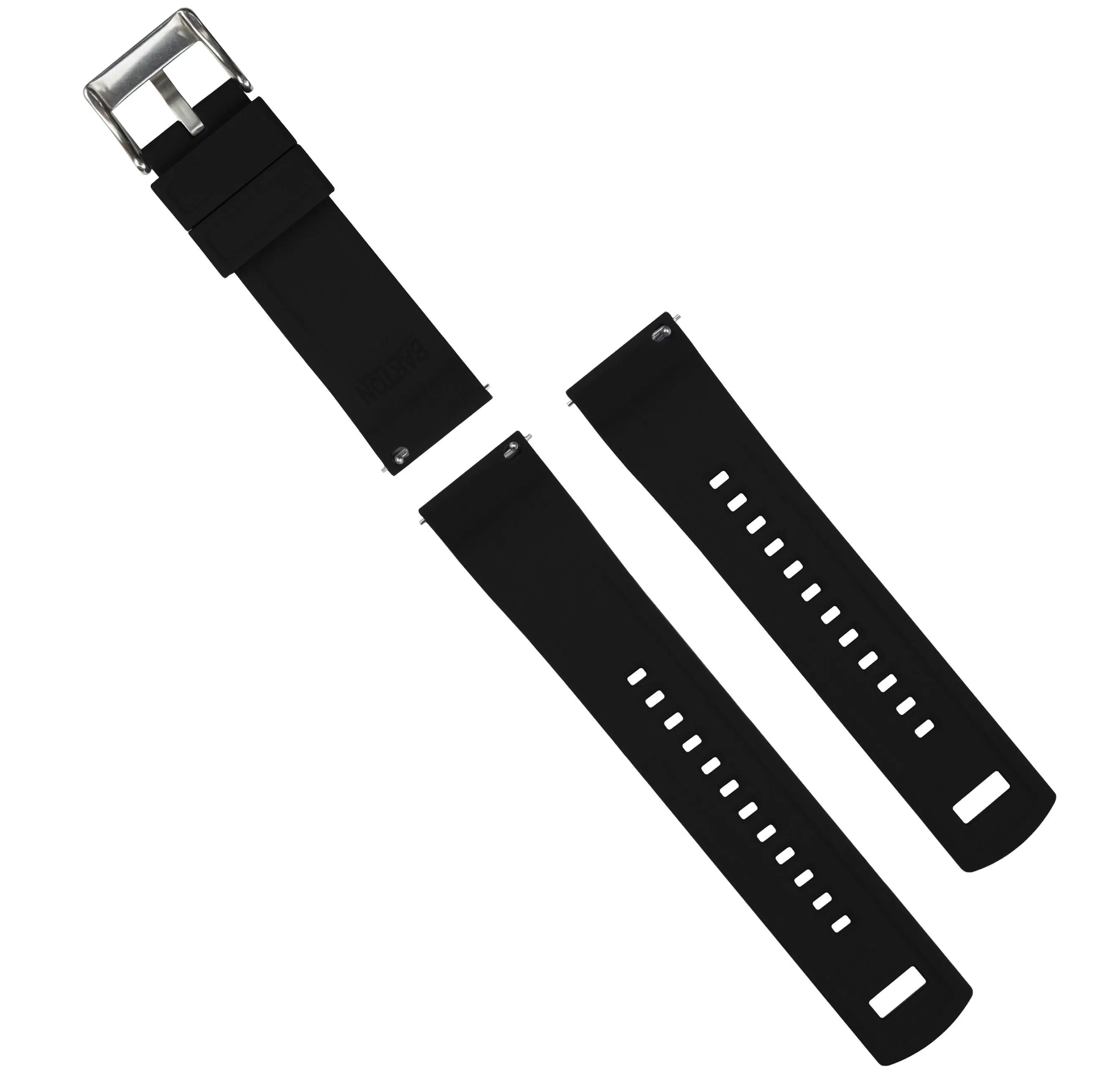 Smoke Grey Top Black Bottom Elite Silicone Watch Band