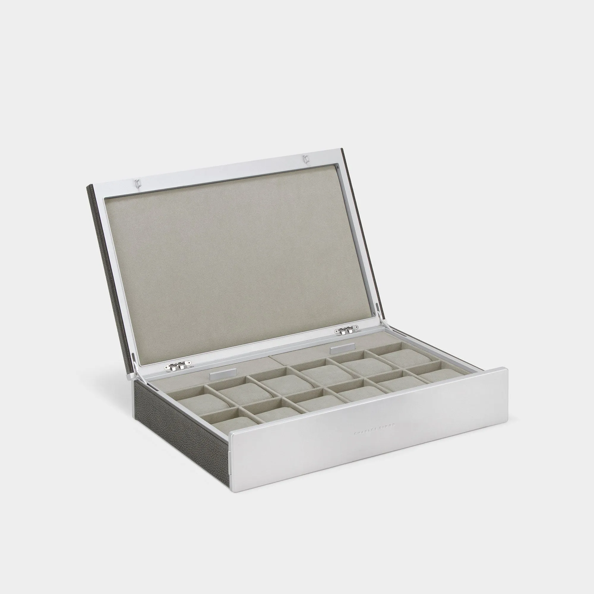 SPENCE 12 WATCH BOX - GRAPHITE / GREY