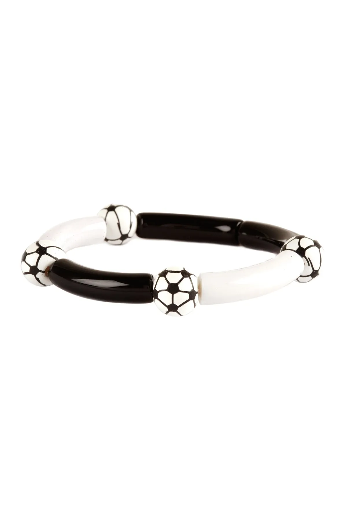 SPORTS GAMEDAY ACETATEPIPE WOOD ELASTIC BRACELET