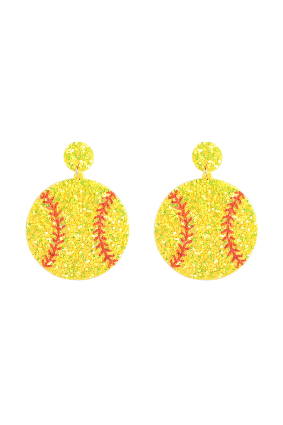 SPORTS GAMEDAY LEATHER GLITTER DROP EARRINGS
