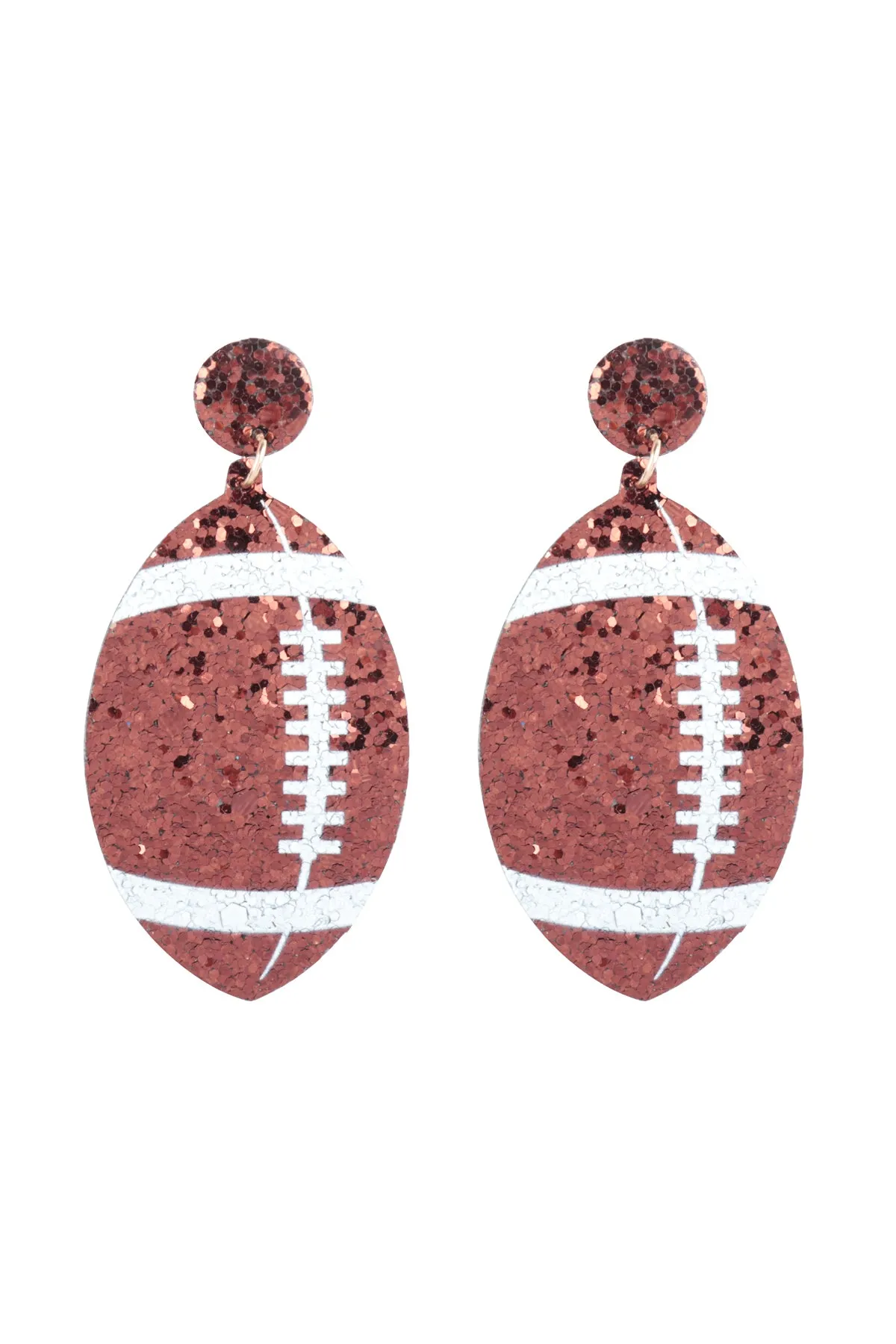SPORTS GAMEDAY LEATHER GLITTER DROP EARRINGS