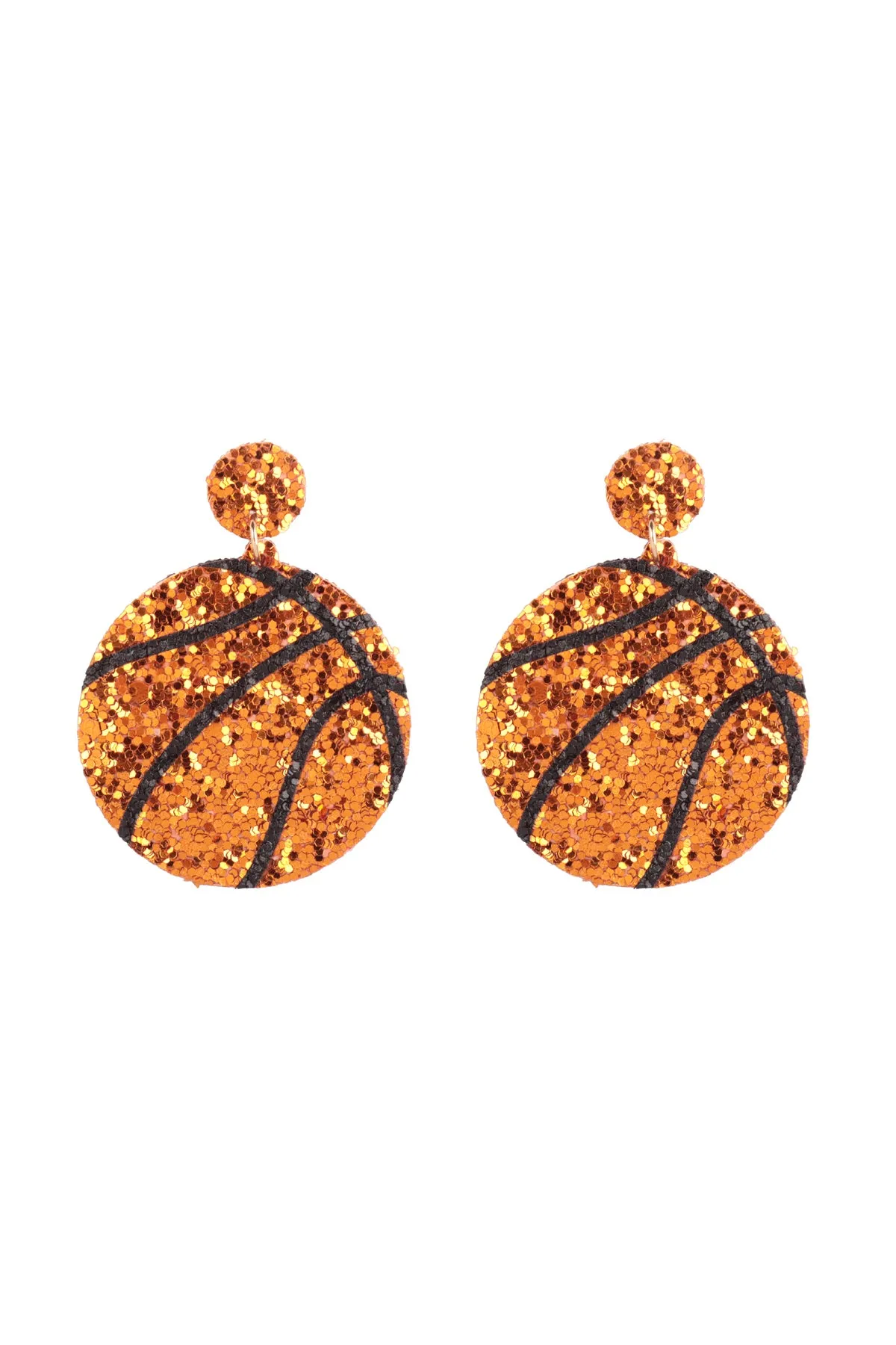 SPORTS GAMEDAY LEATHER GLITTER DROP EARRINGS