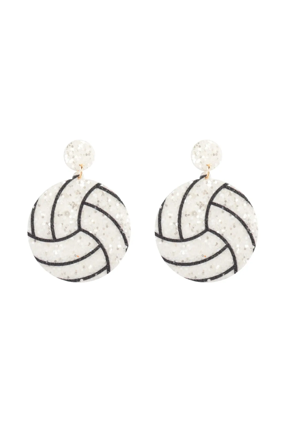 SPORTS GAMEDAY LEATHER GLITTER DROP EARRINGS
