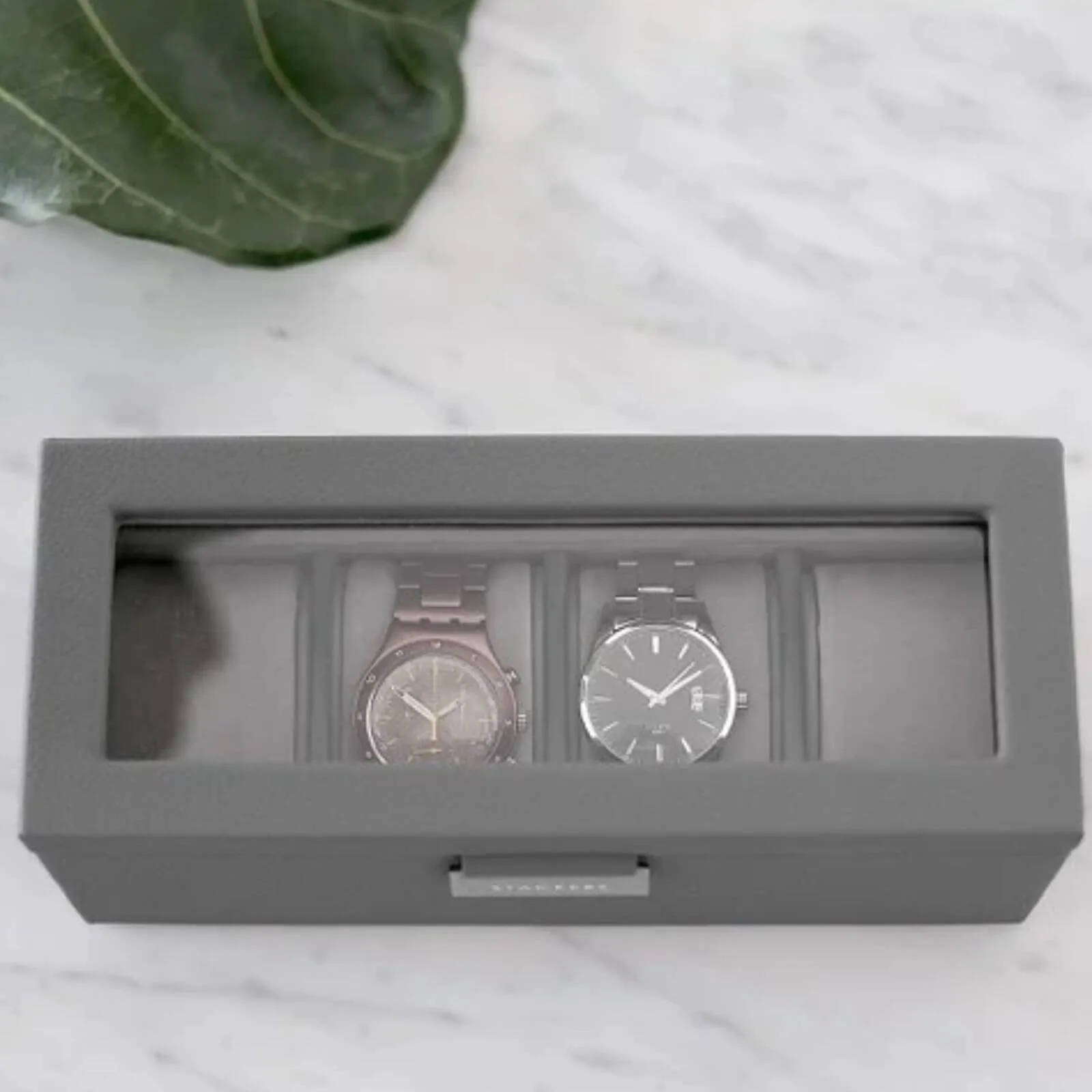 Stackers 4 Piece Watch Box - Slate Grey