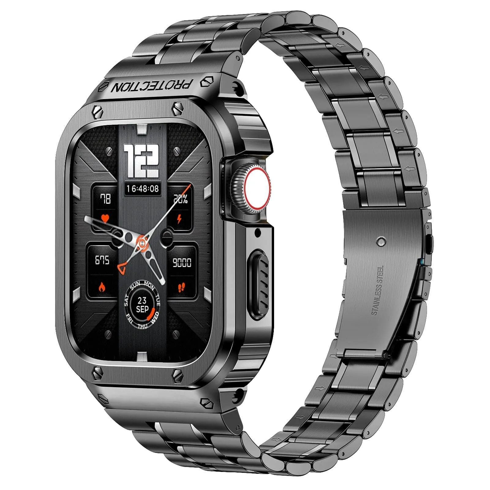 Stainless Steel Watch Band With Shockproof Case