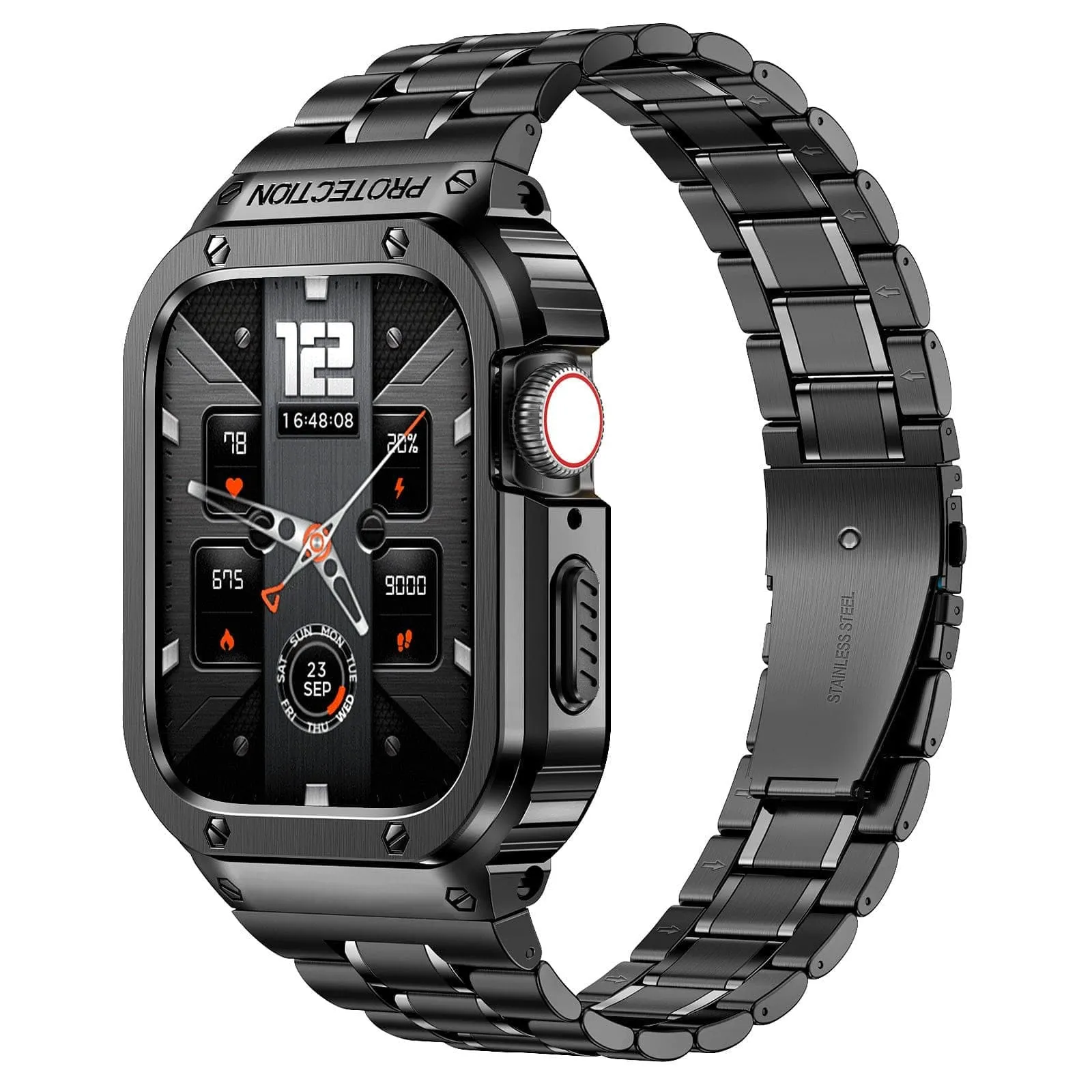 Stainless Steel Watch Band With Shockproof Case