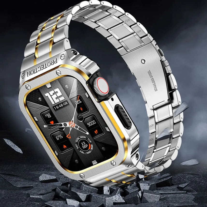 Stainless Steel Watch Band With Shockproof Case