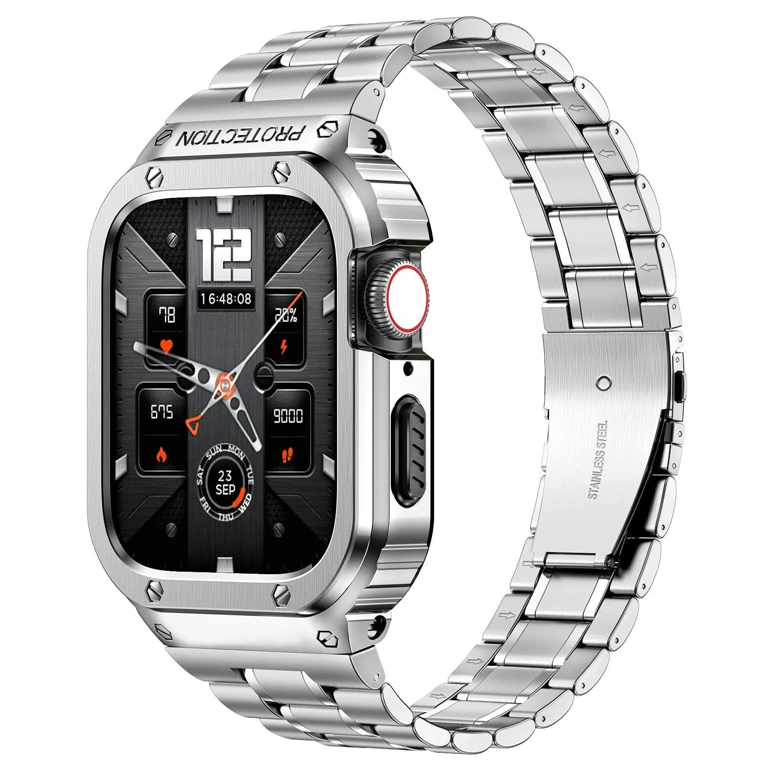 Stainless Steel Watch Band With Shockproof Case