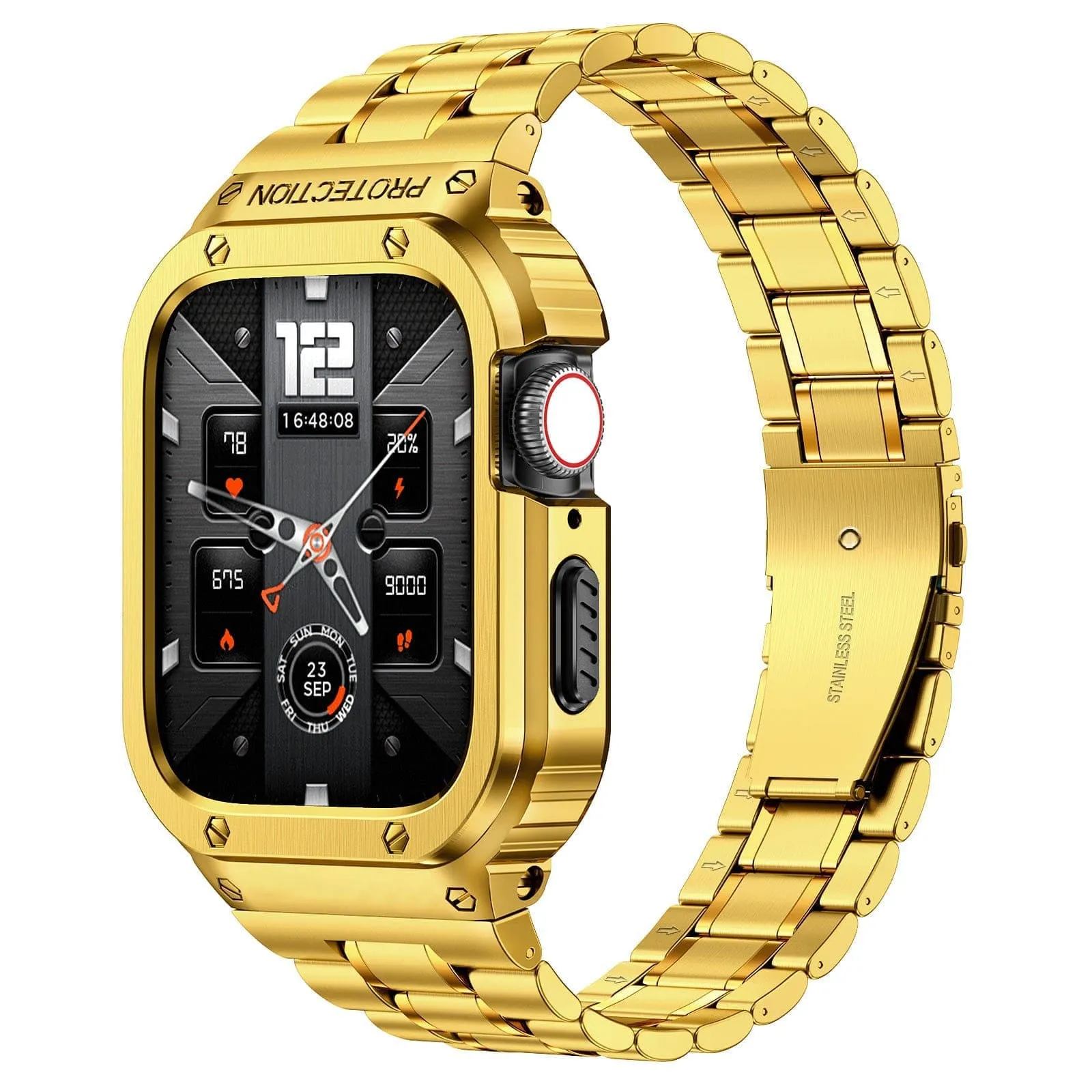 Stainless Steel Watch Band With Shockproof Case