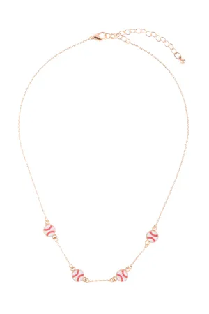 STATIONARY BASEBALL SPORTS NECKLACE