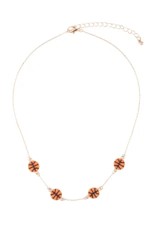 STATIONARY BASKETBALL SPORTS NECKLACE