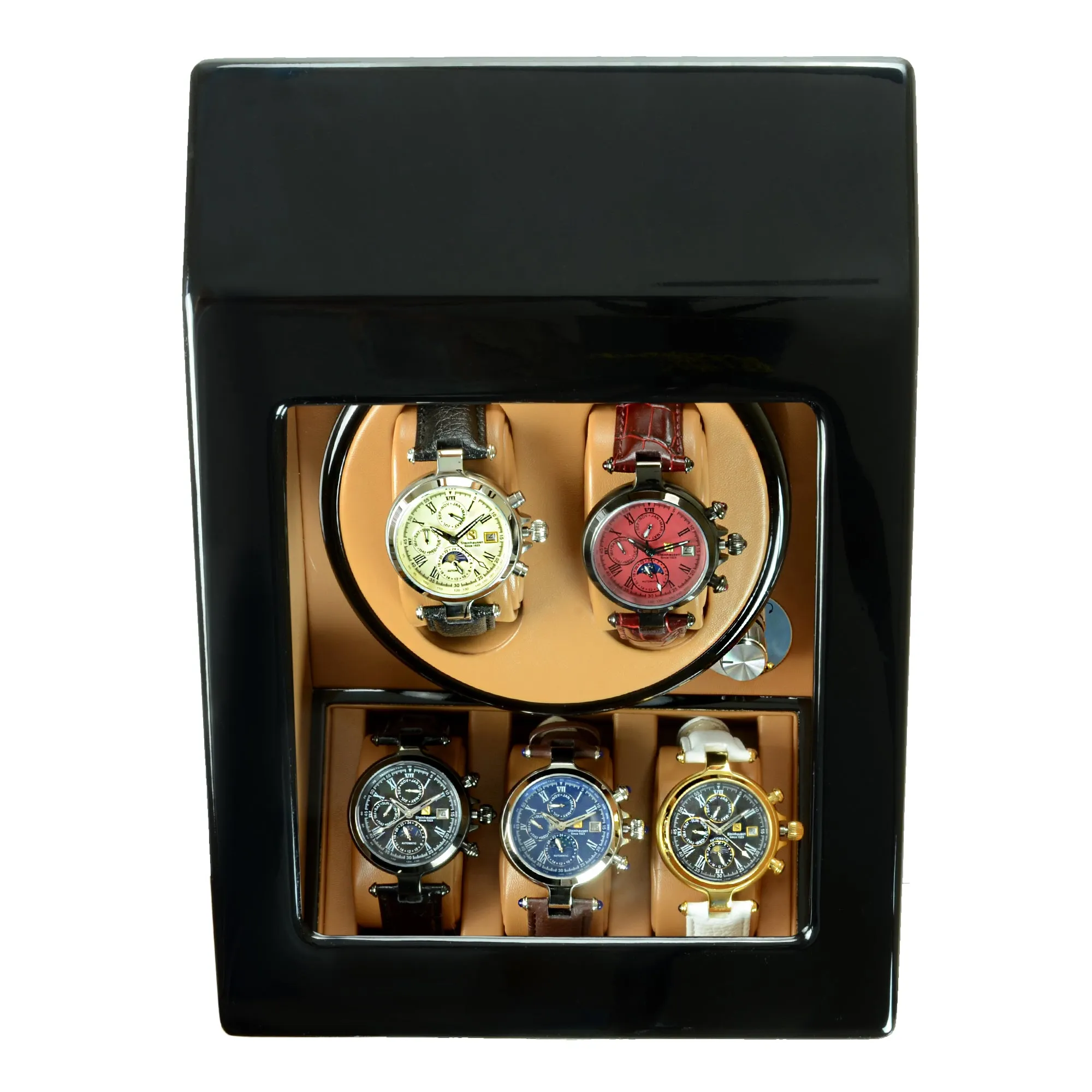 Steinhausen Heritage Double Watch Winder With Storage/Onyx